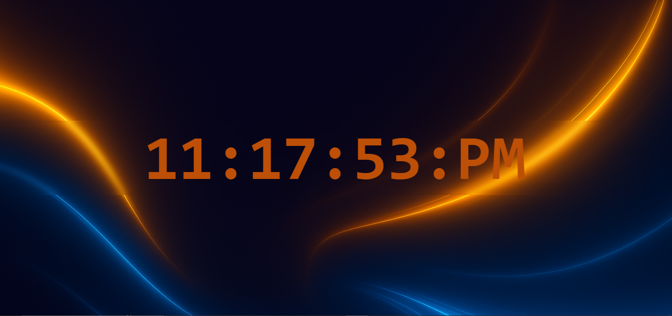 Digital Clock Application Screenshot